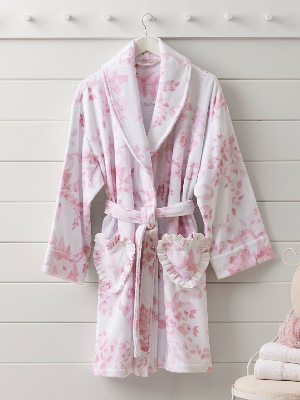 LoveShackFancy x PBTeen Damask Terry Robe - Picture 1 of 6